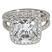 Platinum Cushion Cut Diamond Ring (GIA Certified 5.11 ct center, 5.95 cttw, I Color, VS1 Clarity), Size 6