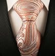 Neckties by Scott Allan, 100% Woven Mens Tie, Orange and Blue Paisley Neckties,