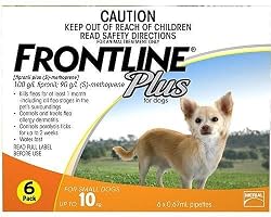 Merial Frontline Plus Flea and Tick Control for Dogs and Puppies 8 weeks or older and up to 22lbs, 6-Pack