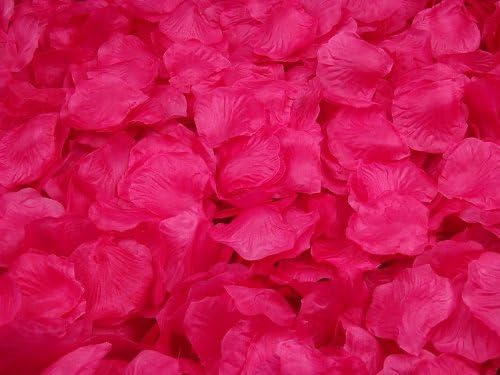 BELLA Decal 2000 Pcs Colorful Silk Rose Petals Artificial Flower Bridal Shower Favors for Wedding Party Supplies Decoration (Crimson)