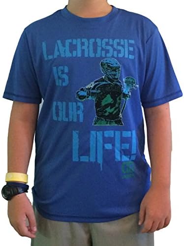 Shirt Blue Green Player lax Moisture Wicking Daredevil Youth (medium)