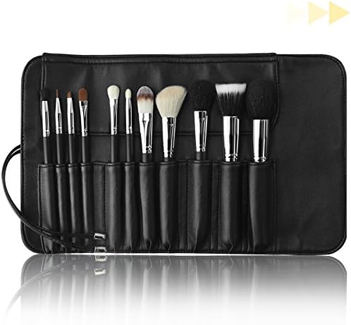 Makeup Brushes - Makeup Brush Set with a Travel Organizer - 30 Day Money Back Guarantee - Includes Foundation Brush, Brow Brush, Powder Brush, Eyeliner Brush - Gift Idea for Valentines Wedding Anniversary Christmas Graduation Birthdays Teenagers - Giant Anniversary Sale Now On!