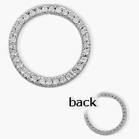 14 Karat White Gold Circle of Life Pendant, 0.17 tcw with 18″ chain