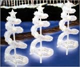 Set of 3 Glistening 2' Spiral Christmas Trees Yard Art 60 Lights #ES69-718