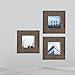 Tiny Mighty Frames 3-Set, Distressed Wood, Square Instagram Photo Frame, 4x4 (3.5x3.5 Window) (3)