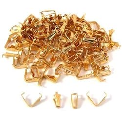 150 Bails Gold Plated Connectors Jewelry Necklace Parts