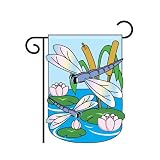 Dragonfly Garden Flag