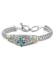 Anthony Brava Bali Collection Blue Topaz Bali Bracelet