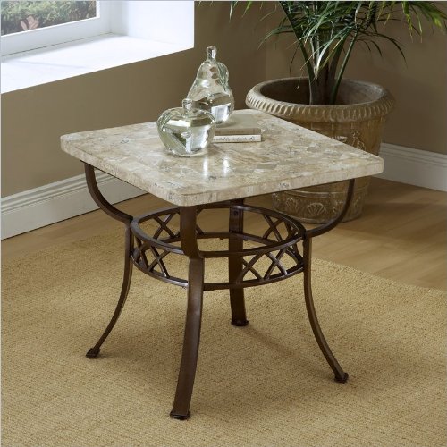 Hillsdale Furniture 4815OTE Brookside Fossil End Table, Metallic Hillsdale Furniture 4815OTE Brookside Fossil End Table, Metallic