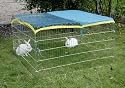 Maxi-Pet 82705 Freigehege, verzinkt, 4 Gitter je 116 x 65cm, m. T&uuml;r und Netz