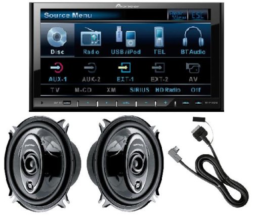 Pioneer AVH-P4100DVD In-Dash DVD Player with 6x9-Inch SA6973R Speakers and CDIU200 iPod Cable