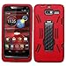 MyBat Symbiosis Dual Layer Protective Case with Kickstand for Motorola Droid Razr M XT907 - Retail Packaging - Black/Red