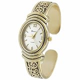 Geneva Platinum Womens Filligree Cuff Watch
