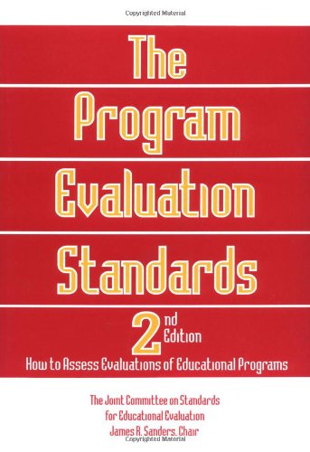 the program evaluation standards 2nd edition how to assess evaluations of educational programs