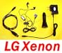 LG Xenon stereo earphone,USB charging data cable, Car charger, wall charger