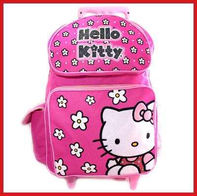 Hello Kitty Rolling Backpack Pink