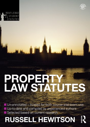Property Law Statutes 2012-2013 (Routledge Student Statutes)