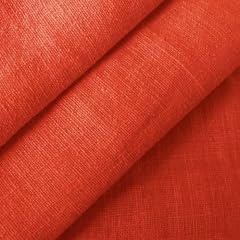 100% Leinen Stoff Meterware Rost-Rot