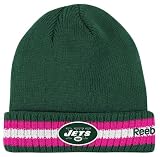 Reebok New York Jets Breast Cancer Awareness Sideline Cuffed Knit Hat One Size Fits All