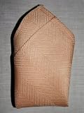 Soft Melon Herringbone Silk Handkerchief - by Royal Silk