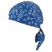 New Blue Print Sewn - Fitted Molded Pirate Bandana Bandanna, Biker Skull Hat Cap, Head Scarf