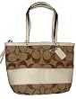 Women's Coach Purse Handbag 13548 Signature Stripe Tote