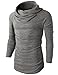 H2H Mens Casual Slim Fit Turtleneck Pullover Lightweight Long Sleeve Sweaters