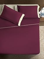 Ipersan Juego De Sábanas Double Color (Ciruela/Nata)