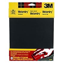 3M Wetordry Sandpaper, 9-Inch by 11-Inch, Assorted Grit, 5-Sheet
