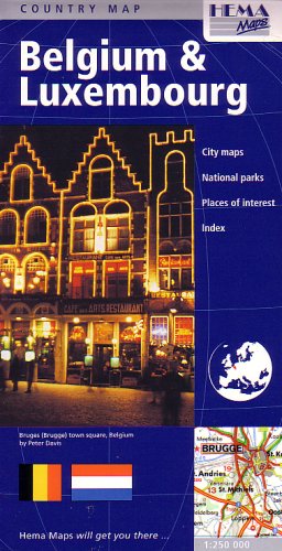 Belguim Luxembourg Country Map by Hema (English, Spanish, French, Italian and German Edition)