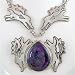 Sterling Silver and Sugilite Deer Necklace by Dan Nieto, #452
