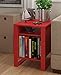 Ameriwood Simple Modern Side Table, Bright Ruby Red