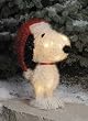 16" Lighted Peanuts Snoopy Fuzzy Sisal Christmas Yard Art