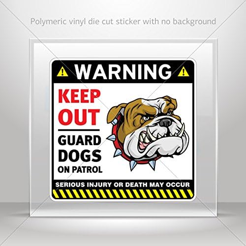Sticker Decals Warning Keep Out Guard Dogs On Patrol Tablet Laptop Weatherproof Hobbies 0700 X2863