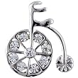 Crystal Bike Brooches & Pines