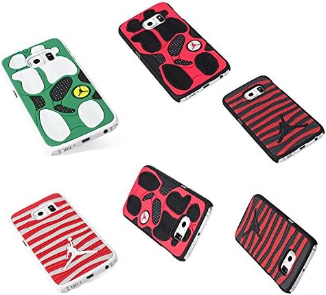 EHIPI Samsung Galaxy S6 Edge CASE(Not Galaxy S6),Shoes Showcase Jordan Galaxy S6 Edge CASE,Rubber Feels Looks like the Sneaker Sole Thin For Samsung Galaxy S6 Edge (Streak#White and Red)