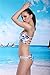 Polovi Women Swimsuit Bathing Suit Ink Painting Bandage Bikini Set 15286C0