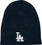 Los Angeles Dodgers Navy Knit Beanie with Raised Logo