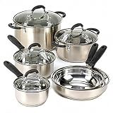 DELUXE SET OF SIX STAINLESS STEEL COOKWARE COLLECTION