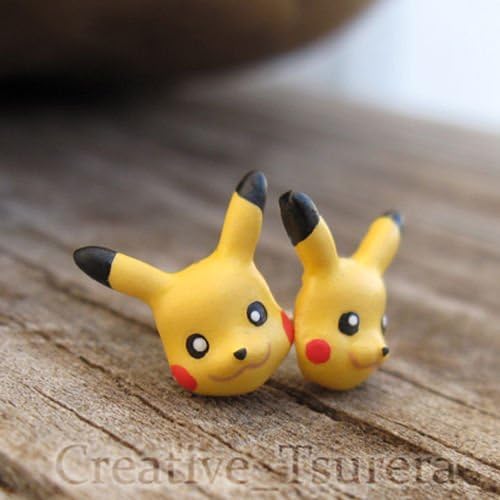 Pikachu Pokemon Go Earrings Videogame Cosplay Nickel