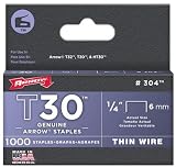Arrow Fastener 304 T30 1/4 Flat Crown Thin Wire Staples 1000 per Package 51lcHy5Se1L. SL160 Arrow Fastener 304 T30 1/4 Flat Crown Thin Wire Staples 1000 per Package