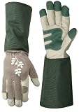 Wells Lamont 1127L Womens Gardening Gloves, Grain Goatskin Rose Tender, Large