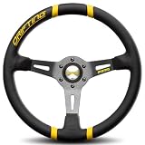 Momo DRF35BK1Y Drifting Yellow 350 mm Leather Steering Wheel
