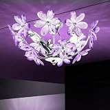 Deckenleuchte Deckenlampe Chrom Globo Purple 5142
