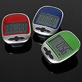 Digital LCD Pedometer Distance Walking Calorie Counter Pocket Clip (Blue)