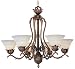 Maxim 2555HB Heirloom Brass Maxim Six Light Chandelier from the Santa Cruz Collection...