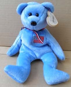 Amazon.com: TY Beanie Babies America Bear Stuffed Animal Plush Toy - 8