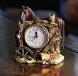 Horse Tabletop Western D&eacute;cor Clock