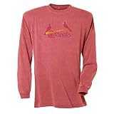 St. Louis Cardinals Big Time Play Garment Dye Long Sleeve T-Shirt by Majestic Athletic