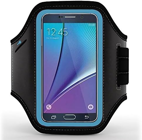 Galaxy Note 5 Armband, Armband for Samsung Galaxy Note 5 and iPhone 6/6s Plus,Heikaa Sport Running armband Perfect Fit and Protect Your Note 5 in Outdoor Activities (Blue)